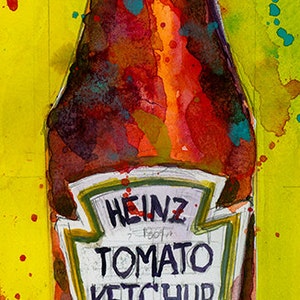 Heinz Tomato Sauce kitchen Decor Original Print image 1