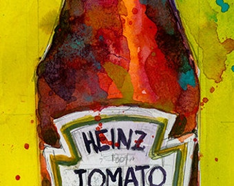 Heinz Tomato Sauce - kitchen Decor- Original  Print