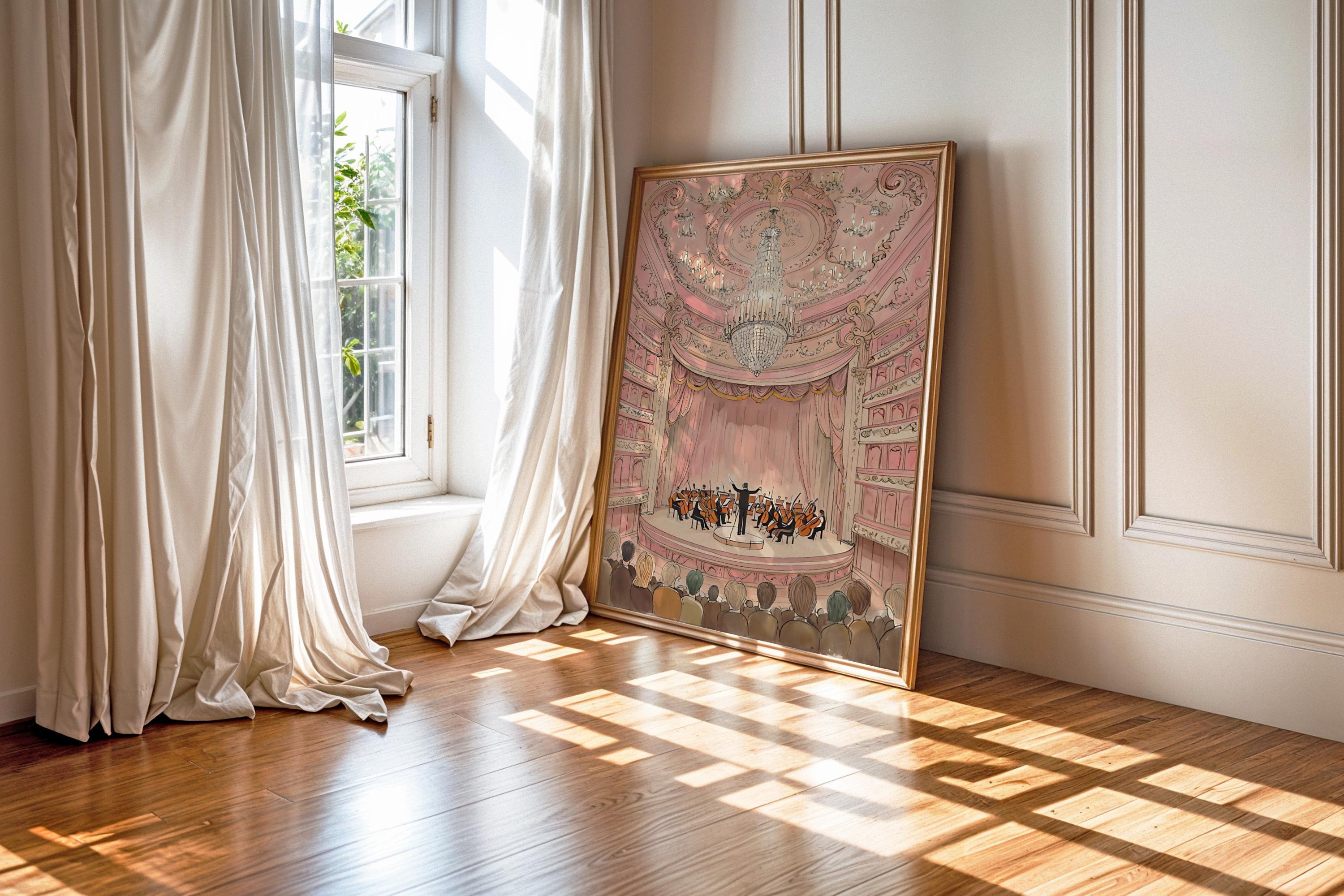 Pink Opera Building Pink Opera House Print, Feminine Aesthetic Wall Art (digital Download ...