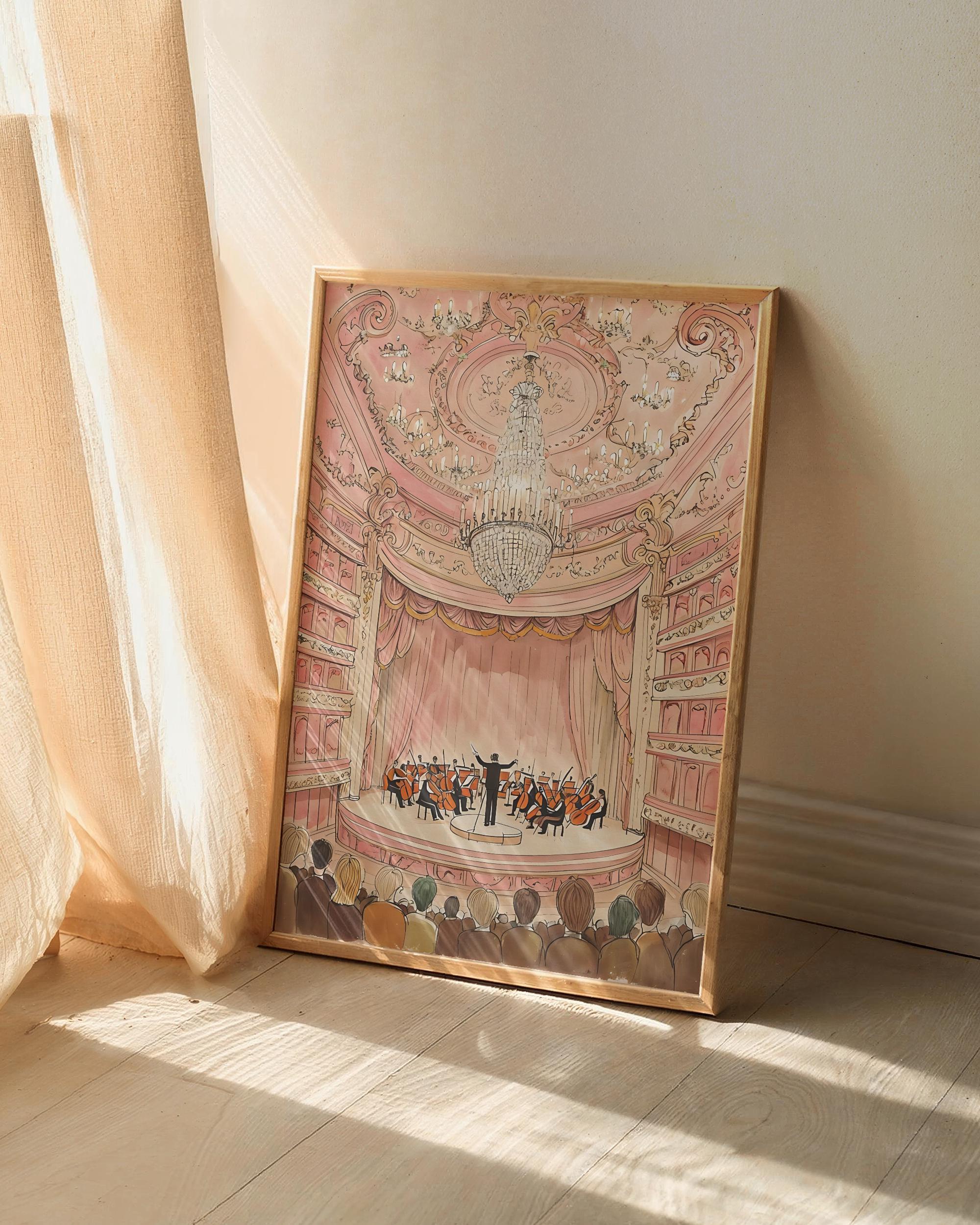 Pink Opera Building Pink Opera House Print, Feminine Aesthetic Wall Art (digital Download ...