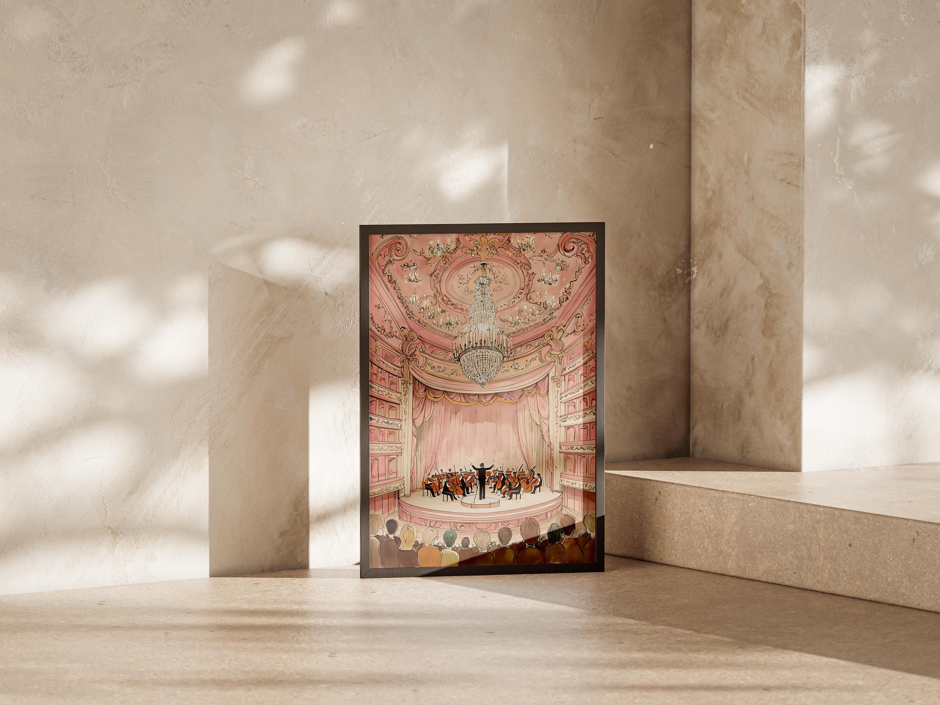 Pink Opera Building Pink Opera House Print, Feminine Aesthetic Wall Art (digital Download ...