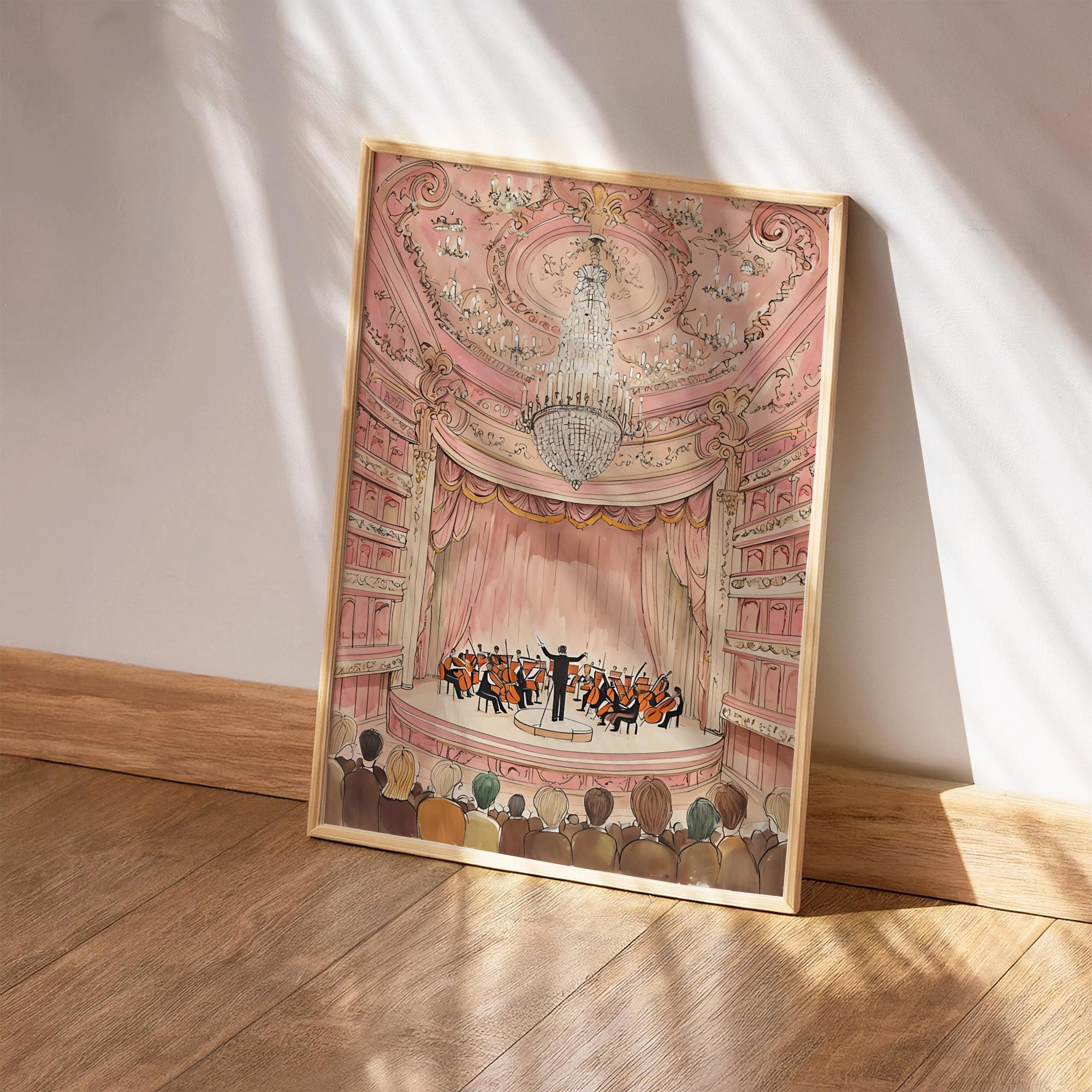 Pink Opera Icon Pink Opera House Print, Feminine Aesthetic Wall Art (digital Download ...