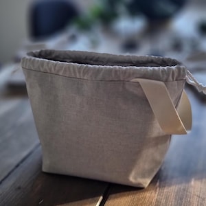 Bolsa de projeto com cordão para tricô, crochê e artesanato - Cogumelos