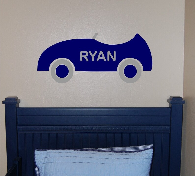 Race Car Wall Decal Car Wall Decal Nursery Wall Decal Etsy