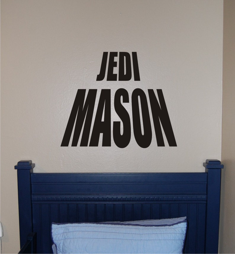 Jedi Name Vinyl Wall Decal Etsy