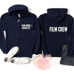 Filmteam-huvtröja med dragkedja, specialdesignad tröja för filminspelning, regissörspresent, filmfotografjacka, kameraman med dragkedja, filmälskarkläder bild 1