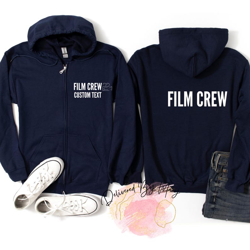 Filmteam-huvtröja med dragkedja, specialdesignad tröja för filminspelning, regissörspresent, filmfotografjacka, kameraman med dragkedja, filmälskarkläder bild 1