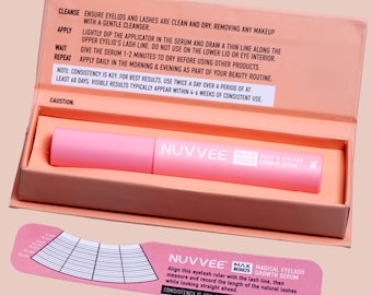 Lash Enhancing Serum for Longer, Thicker, Fuller-Looking Lashes | 3ML | 6-8 Weeks Supply | Visible Results in 4 Weeks - NUVVEE Eyelash Serum