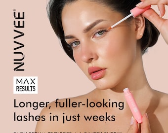 Eyelash Conditioning Serum for Longer, Thicker, Fuller-Looking Lashes | 6-8 Weeks Supply | Visible Results in 4 Weeks - NUVVEE Lash Serum