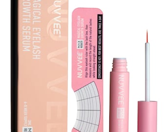 Eyelash Serum for Longer, Thicker, Fuller-Looking Lashes | 3ML | 6-8 Weeks Supply | Visible Results in 4 Weeks - NUVVEE Lash Serum