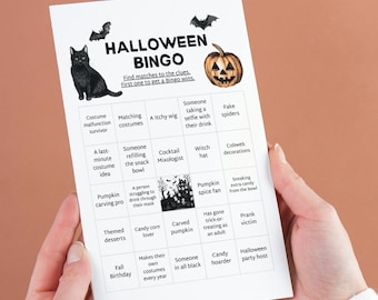 Giochi di Halloween / Giochi per feste di Halloween / Gioco del bingo di Halloween / Giochi di Halloween stampabili / Giochi di Halloween per adulti / Giochi stampabili