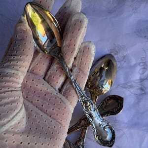 Vintage Bemdorf Schönbrunn Silver-Plated Tea Spoons Set of 6 – Ornate Baroque Style Flatware – Austrian Collectible Cutlery in Original Box