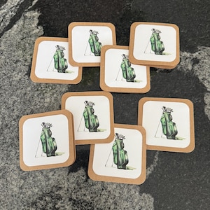 cartes pour sac de golf | notes de boîte à lunch | cartes | merci cartes de correspondance | mini-cartes carrées | cartes et enveloppes | lot de 8