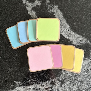 de couleur unie arc-en-ciel | notes de boîte à lunch | cartes | merci des cartes | mini-cartes carrées | cartes et enveloppes | lot de 8