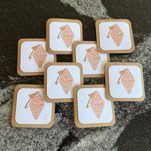 cartes-clés d'hôtel | notes de boîte à lunch | cartes | merci des cartes | mini-cartes carrées | cartes et enveloppes | lot de 8