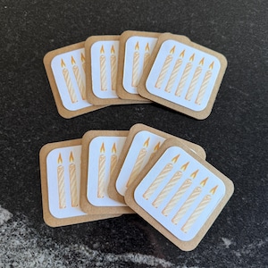 cartes d'anniversaire | notes de boîte à lunch | bougies d'anniversaire | merci des cartes | mini-cartes carrées | cartes et enveloppes | lot de 8