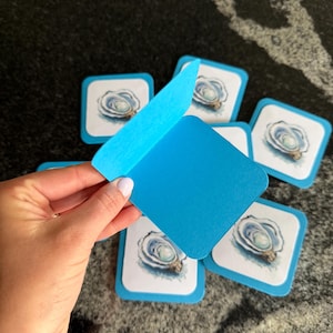 huîtres avec perles | notes de boîte à lunch | cartes | merci des cartes | mini-cartes carrées | cartes et enveloppes | lot de 8