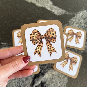 en forme de noeud de guépard | notes de boîte à lunch | cartes | merci des cartes | mini-cartes carrées | cartes et enveloppes | lot de 8