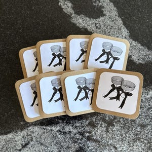 Cartes de vœux | notes de boîte à lunch | cartes | merci des cartes | mini-cartes carrées | cartes et enveloppes | lot de 8