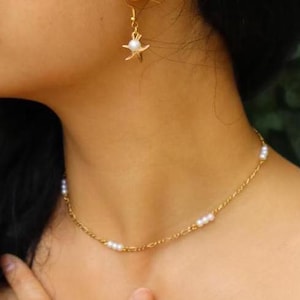 Triple Pearl Choker Necklace — 18k Gold Plated / Silver