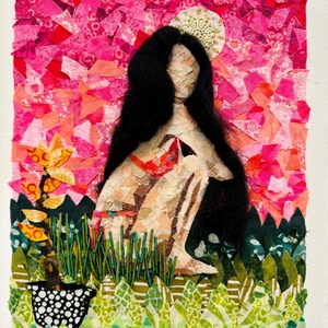 Moon Goddess with Red Sky