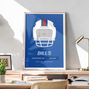 Minimalist Buffalo Bills Helmet Poster, NFL Poster, Buffalo Bills Poster, Office Wall Art, Minimalist Poster Download