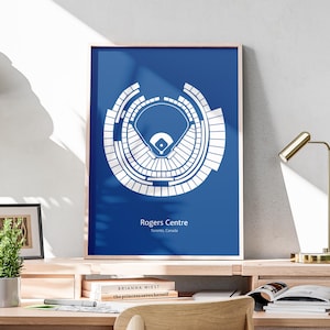 Minimalist Rogers Centre Poster, MLB Poster, Toronto Blue Jays Poster, Office Wall Art, Minimalist Stadium Poster Download
