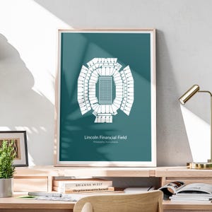 Minimalist Lincoln Financial Field Poster, NFL Poster, Philadelphia Eagles Poster, Office Wall Art, Minimalist Stadium Poster Download