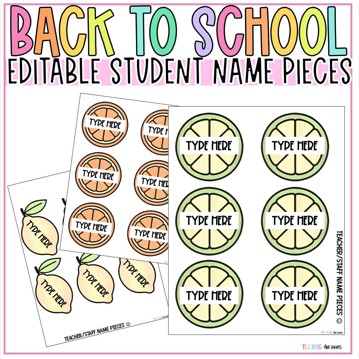 Lemon Back to School Bulletin Board Kit | Cutesy Classroom Door Decor ...