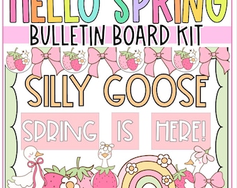 Silly Goose Bulletin Board Kit | Cutesy Classroom Spring Decor | Bulletin Board Kit | April Bulletin Board | Spring Classroom Decorations