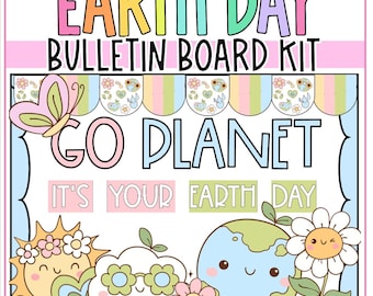 Earth Day Bulletin Board Kit | Cutesy Classroom Earth Day Decor | Bulletin Board Kit | April Bulletin Board | Nature Classroom Decorations
