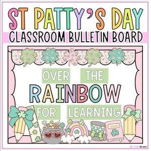 St. Patrick&#39;s Day Bulletin Board Kit | Cutesy Classroom St. Patrick&#39;s Decor | Bulletin Board Kit | March Bulletin Board