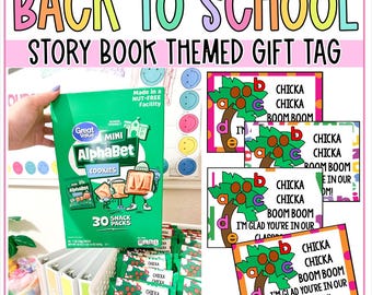 Back To School Student Gift Tags | Printable Student Gift Tag, Unique Back To School Gift Tags for Kids, Teacher Gift, Alphabet Cookie Tags