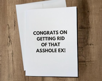 Funny Divorce Card: Sarcastic Breakup Congratulations