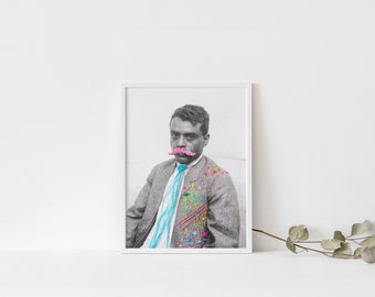Emiliano Zapata | Digital Download Art | Printable Art | Portrait Art | Printable Wall Art | Printable | Mexican Art