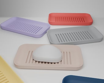 Draining Soap Dish - Bar Soap Holder - Sponge Holder - Bathroom Accessories - Soap Tray - Sink Tray - Minimalist Home - Modern Bathroom