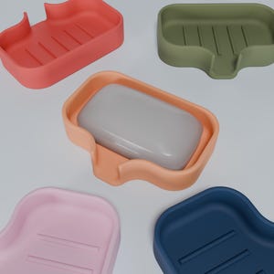 Draining Soap Dish - Bar Soap Holder - Sponge Holder - Bathroom Accessories - Soap Tray - Sink Tray - Minimalist Home - Modern Bathroom