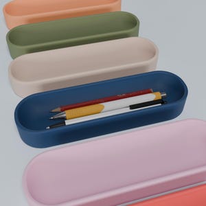 Pen Holder - Pen Holder For Desk - Pen Tray - Pencil Tray - Desk Organizer - Office Decor - Minimalist - Modern - Desk
