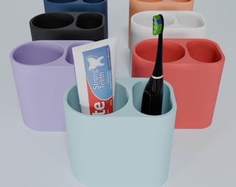 Bath Organizer Caddy - Toothbrush Holder - Bath accessories - Desk Organizer - Modern - Minimalist - Office Organizer - Gift For Husband