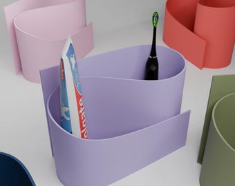 Bath Organizer Caddy - Toothbrush Holder - Bath accessories - Desk Organizer - Modern - Minimalist - Office Organizer - Gift For Husband