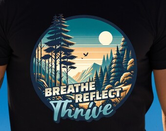 Great Outdoors T Shirt For Him Adventure Gift For Adult Male Nature Lover TShirt Fresh Air Mindful T-Shirt Gift for Him