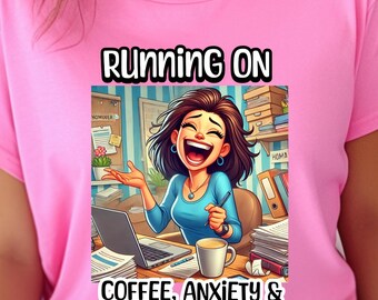 Funny Work Unisex T-shirt for Coffee Lover Tshirt Gift for Coworker Workplace Humor T Shirt Gift for Coffee Lover Worker Stress Humor