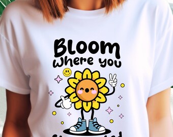 Garden T Shirt For Her Personal Growth T-Shirt Strength Gift for Adult Woman Strong Friend Gift for Her Thrive Tshirt