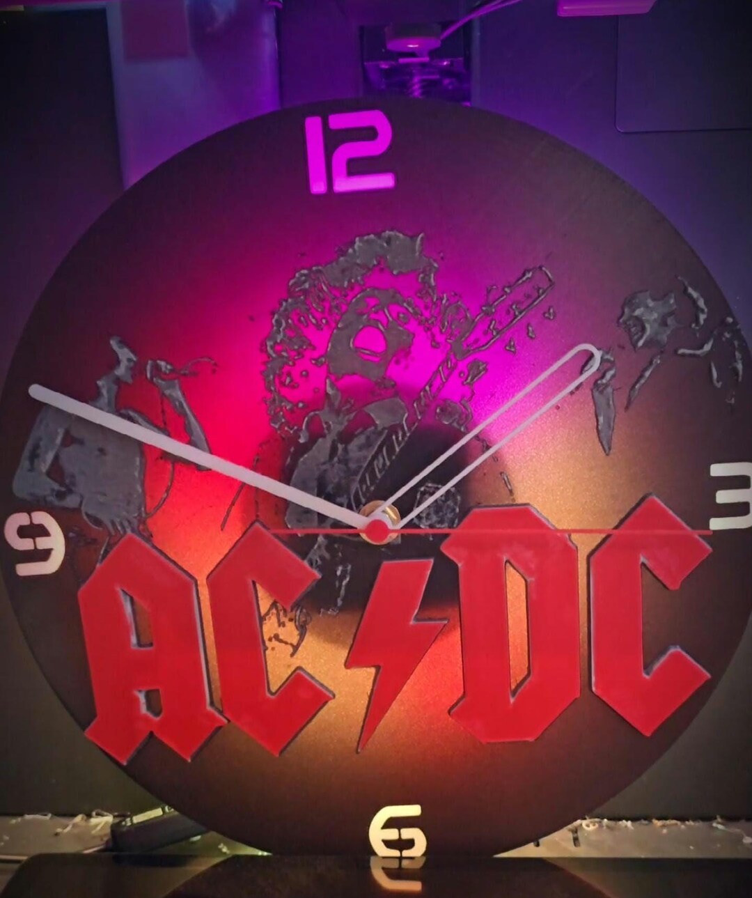 AC/DC Clock With Colorful RGB LED Lighting and Remote Control – Perfect ...
