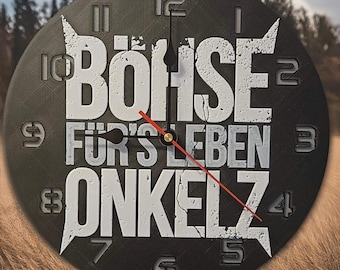 Boehse Onkelz Uhr mit bunter Rgb-LED Beleuchtung und Fernbedienung – Perfektes Geschenk für Rock-Fans!