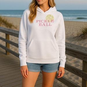 ラインストーン ピックルボール パドル パーカー：レッド＆シルバー デザイン - ゲームデー セーター クリスマス ギフト