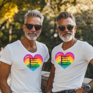 LGBTQ Pride Rainbow Heart T-Shirt, Unique Pride Shirt idea, Gift Pride Month, Personalizable Gay Pride Idea Group Shirts Vacation Keepsakea