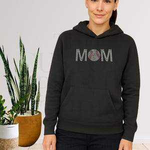 Cheer Rhinestone Sweatshirt – Sparkly Baseball Mom, Bling Gift Idea & Moms, Glitter Cheer Baseball Coach Gift, Team Spirit Squad Apparel