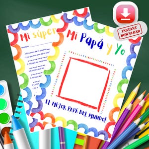 Father's Day Form | My Dad and I PDF | Questionnaire | Printable Art | Digital Gift | Interactive Worksheet | Dad Questionnaire