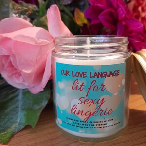 Couples Candle, Sexy Lingerie, Scented Candles, 9oz.